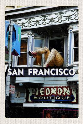Holzschild 18x12 cm - San Francisco Piedmon Boutique