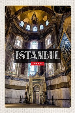 Blechschild 18x12 cm Istanbul Turkey Moschee Reiseziel