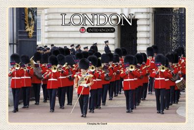 Blechschild 18x12 cm Changingt the Guard London