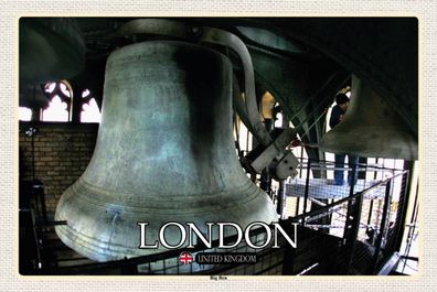 Blechschild 18x12 cm London UK England Big Ben