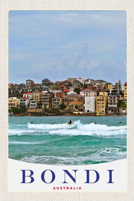 Blechschild 18x12 cm Bond Australia Surfen Meer Wellen