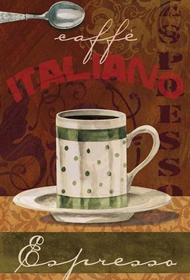Blechschild 20x30 cm Caffe italiano Espresso Tasse
