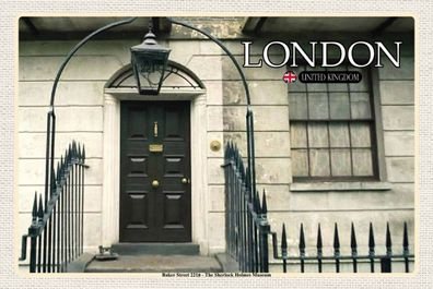 Blechschild 18x12 cm London The Sherlock Holmes Museum