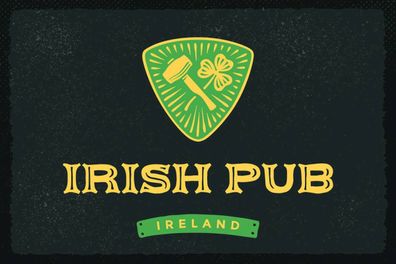 Blechschild 18x12 cm Ireland Irish pub Alkohol