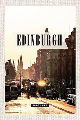 Blechschild 18x12 cm Edinburgh Scotland Reiseziel