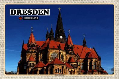 Blechschild 18x12 cm Dresden Ganisonskirche