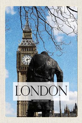 Blechschild 18x12 cm London UK Big Ben Reiseziel