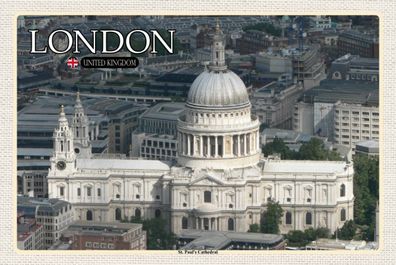 Blechschild 18x12 cm St. Paul´s Cathedral London UK