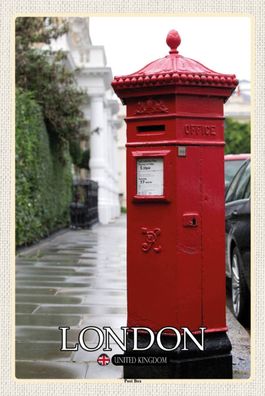 Blechschild 18x12 cm London England UK Post Box