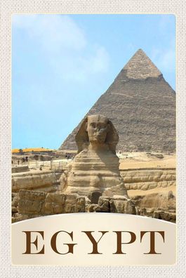 Holzschild Holzbild 18x12 cm Ägypten Afrika Pyramide Wüste