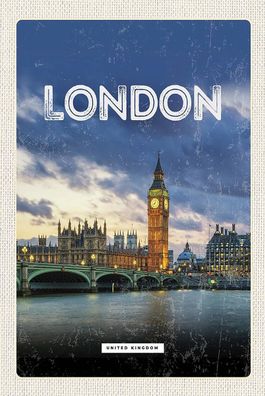 Blechschild 18x12 cm London United Kingdom