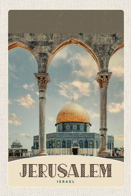Blechschild 18x12 cm Jerusalem Israel TempelUrlaub