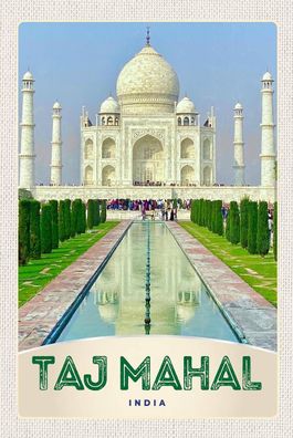 Blechschild 18x12 cm Taj Mahal Agra