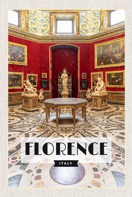 Holzschild 18x12 cm - Florence Italy Schloss Toscana