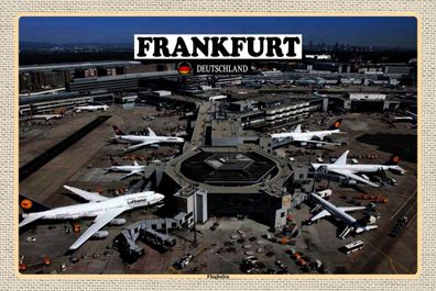 Blechschild 18x12 cm Frankfurt Flughafen Airport