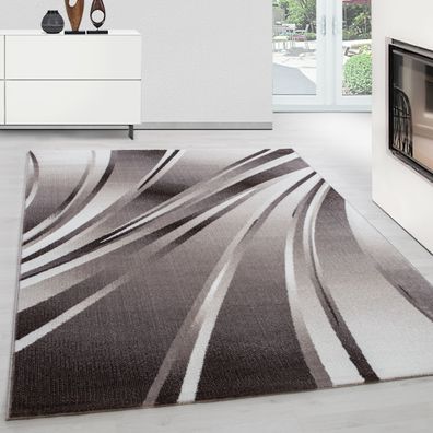 Teppich modern design teppich Rechteck Pflegeleicht Abstrakt Wellen Braun