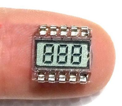 Sub-Miniatur LCD 7-Segment-Anzeige, Display, 3-stellig, 3Volt, 10-Pin