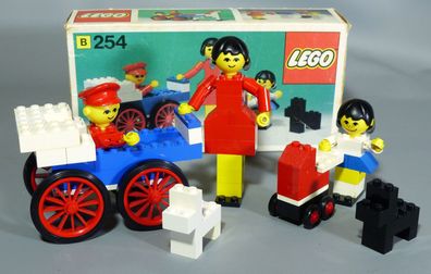 LEGO System Baukasten 254 Familie Frau Kind mit Kinderwagen in OVP 60er/70er Jahre