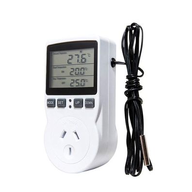 Temperaturregler 16a 230V Großbild-LCD-Display Digitaler Thermostat-Steckdose für