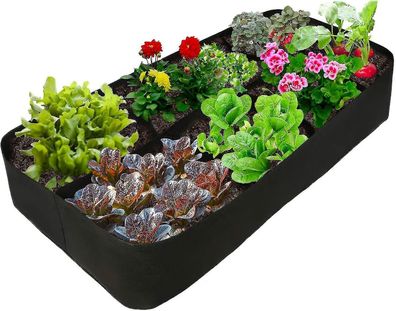 Große Pflanztasche für den Garten, Hochbeet-Pflanzgefäß, 8 Fächer, Pflanztasche aus