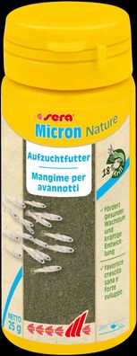 Sera micron Nature 50ml - Aufzuchtfutter für Fische, Amphibien, Artemia-Nauplien