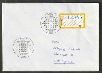 BRD Neue Postleitzahlen Postleitzahlen mit Erläuterungen Postemblem 11.03.1993