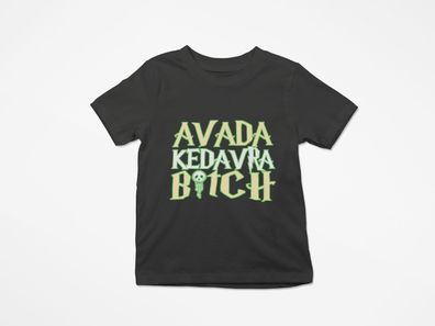 Bio Baumwolle Kinder T-Shirt Funny Harry Potter Zauber Avada Kedavra Bitch