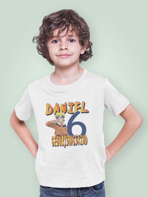 Bio Baumwolle Kinder Shirt Anime Naruto Kind Geburtstag Personalisiert