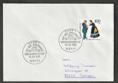 BRD Tag der Briefmarke Postbote bei der Briefzustellung 16.09.1993
