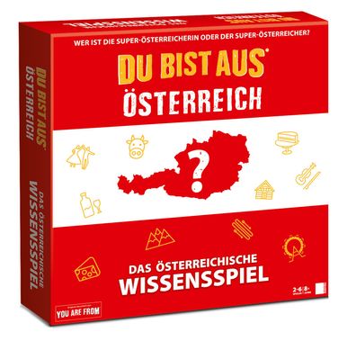Unique Gaming Brettspiel Du bist aus Österreich das österreichische Wissensspiel