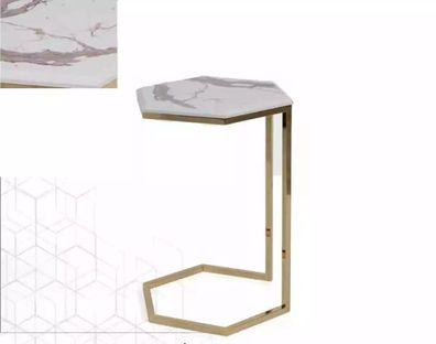 Beistelltisch Wohnzimmer Möbel Material Edelstah gold Edelstahl Design