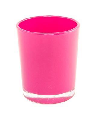 Teelichtglas Teelichthalter pink kleines Glas Deko Geburtstag Halloween