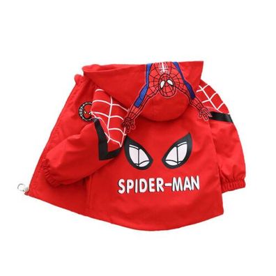 Boys Spiderman Windbreaker Jacket Spring Autumn Kids Hoodie Outerwear 16 Years