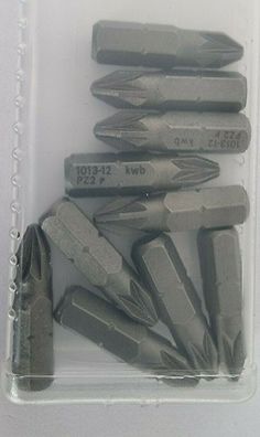 KWB Bit set PZ 2 10Stück 25mm Industrie Stahl