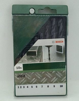 Bosch 10tlg. Metallbohrer-Set HSS-R, DIN 338