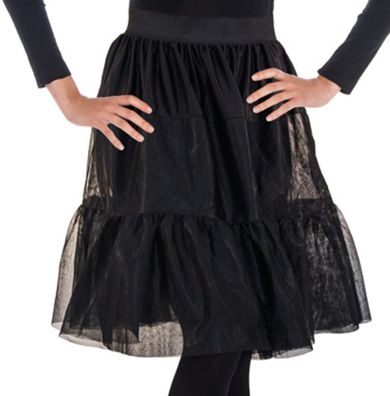 Kostüm Petticoat Tüllrock schwarz Tutu S-XL black Unterrock Karneval Halloween