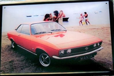 Top-Blechschild, 20 x 30 cm, Opel Manta, Kult, Auto, Nostalgie, Neu, OVP