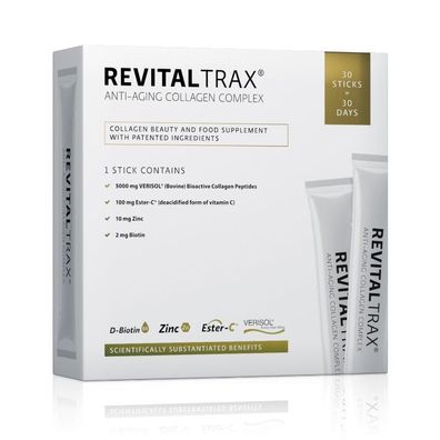 RevitalTrax Anti-Aging Kollagen Pulver Komplex: 30 Sticks = 30 Dosierungen