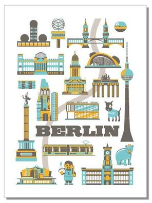 Prettyberlin, Berlin Icons, Geschirrtuch, Baumwolle