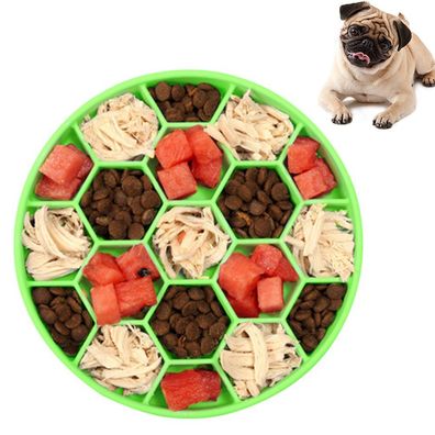 Silikonsauger Slow Food Bowl Neuester Hundenapf mit Grün