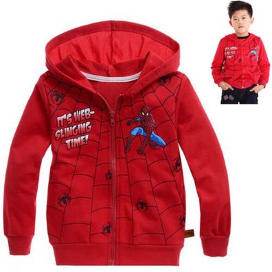 Kinder Kinder Jungen Spiderman Hoodies Reibverschluss Mantel Cartoon Jacke Oberteile