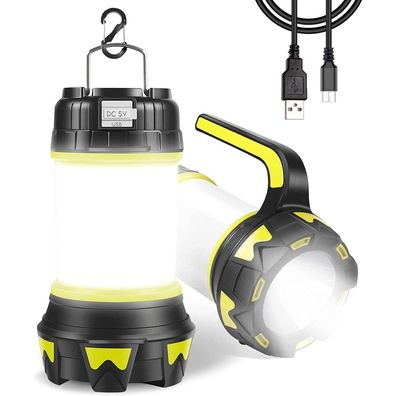 6 Modi wiederaufladbare tragbare LED-Campinglampen mit Power Bank,