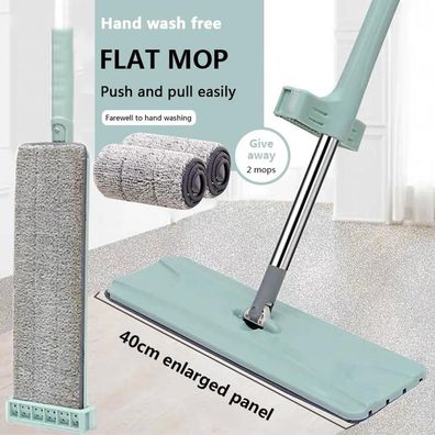 Flat Squeeze Mop freie Handwäsche Bodenreinigung Mop Faser Mop Pad nass und
