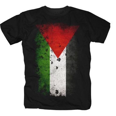Palästina Ramallah Ostjerusalem Retro Flag Fahne Flagge T-Shirt S-5XL