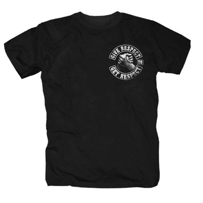 Respect MC Brüder Freunde Rocker Fussball Banden Biker Respekt T-Shirt S-5XL