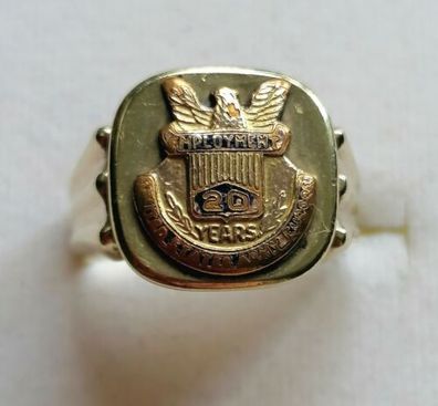 Goldring Gelbgold Ring 333/8K Employment 20 years, Gr.60, 5.15g, Top!!