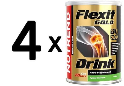 4 x Flexit Gold Drink, Apple - 400g