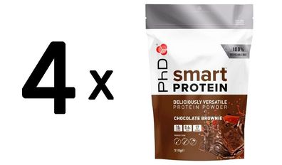 4 x Smart Protein, Chocolate Brownie - 510g