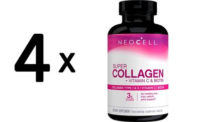 4 x Super Collagen + Vitamin C & Biotin - 180 tabs