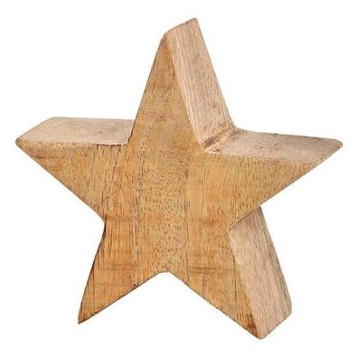 Stern aus Holz braun 10cm